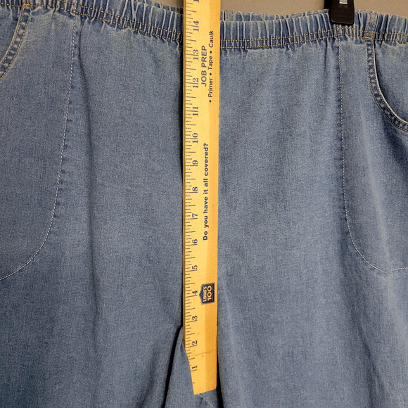 Just My Size Shorts Womens 4X Blue Denim Pull On Elastic Waist Pockets JMS2010D2 - Picture 7 of 11